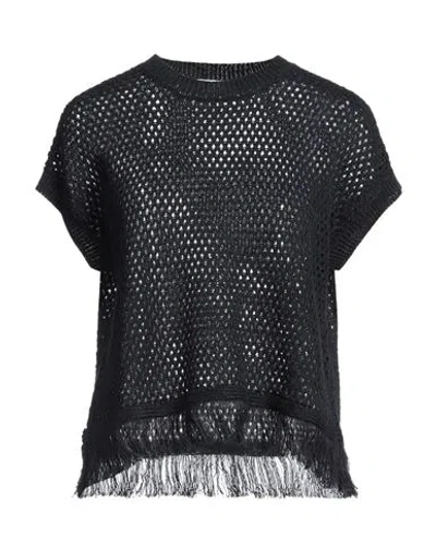 Peserico Fringe-detail Knitted Top In Blue