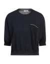 Peserico Dolman-sleeve Tricot Sweater In Blue