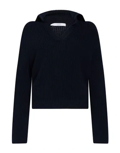 Peserico Woman Sweater Navy Size 10 Wool In Blue