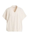 Peserico Woman Sweater Off White Size 14 Virgin Wool, Silk, Cashmere, Polyamide, Merino Wool In White