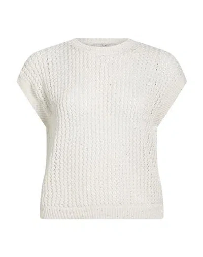 Peserico Woman Sweater Off White Size 4 Cotton, Polyester