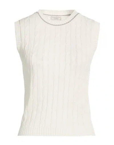 Peserico Woman Sweater Off White Size 6 Viscose, Polyester