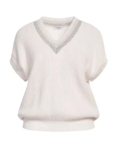 Peserico Woman Sweater Off White Size 8 Polyamide, Alpaca Wool, Merino Wool, Cashmere, Silk