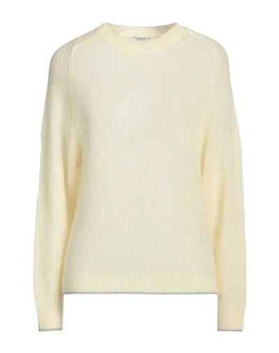 Peserico Woman Sweater Pastel Yellow Size 4 Baby Alpaca Wool, Nylon, Virgin Wool