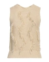 Peserico Woman Sweater Pastel Yellow Size 6 Linen, Cotton In Yellow