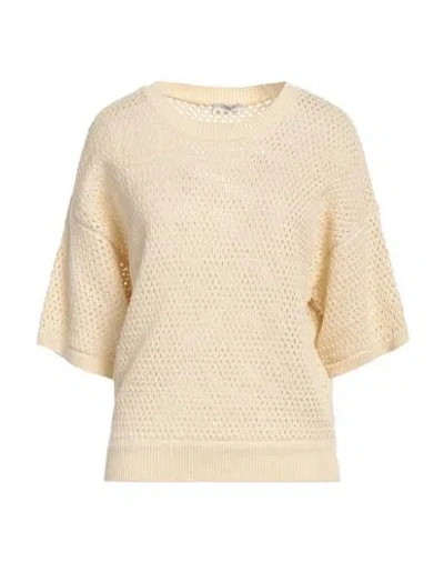 Peserico Woman Sweater Pastel Yellow Size 6 Linen, Cotton In Neutral
