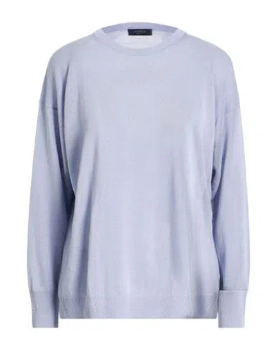 Peserico Woman Sweater Purple Size 6 Linen, Cotton