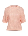 Peserico Sequin-embellished Knitted Top In Salmon Pink