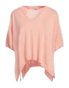 Peserico Woman Sweater Salmon Pink Size 8 Linen, Cotton