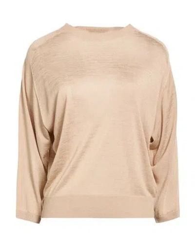 Peserico Woman Sweater Sand Size 10 Viscose, Polyester In Neutral