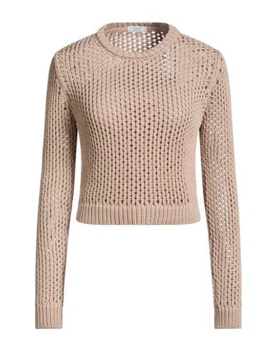 Peserico Woman Sweater Sand Size 14 Cotton, Polyamide In Neutral
