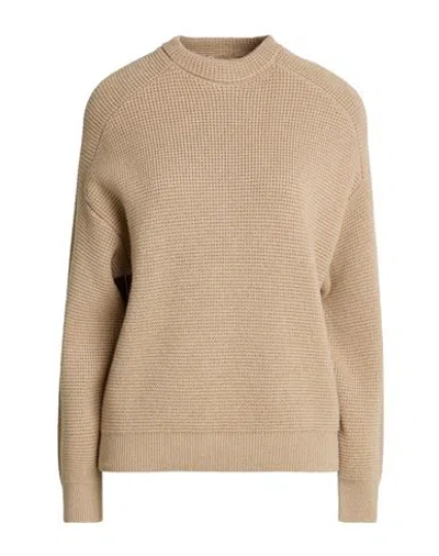 Peserico Woman Sweater Sand Size 2 Virgin Wool, Silk, Viscose, Cashmere, Polyester In Gold