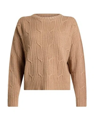 Peserico Woman Sweater Sand Size 6 Virgin Wool, Silk, Viscose, Cashmere, Polyester In Multi