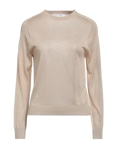 Peserico Woman Sweater Sand Size 4 Viscose, Polyester In Beige