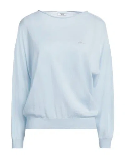 Peserico Woman Sweater Sky Blue Size 12 Merino Wool