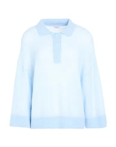 Peserico Woman Sweater Sky Blue Size 12 Baby Alpaca Wool, Polyamide, Virgin Wool