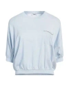 Peserico Woman Sweater Sky Blue Size 12 Cotton