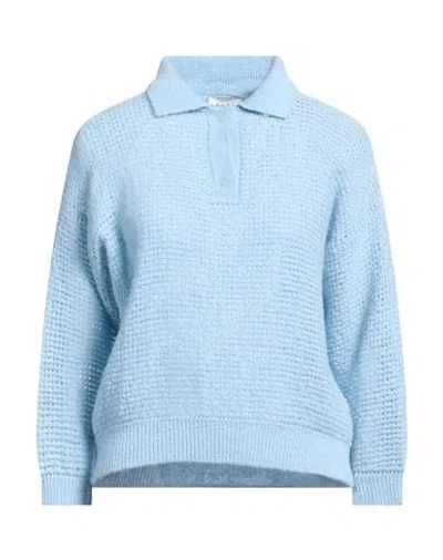 Peserico Alpaca & Wool-blend Sweater In Blue