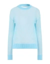 Peserico Woman Sweater Sky Blue Size 14 Baby Alpaca Wool, Polyamide, Virgin Wool