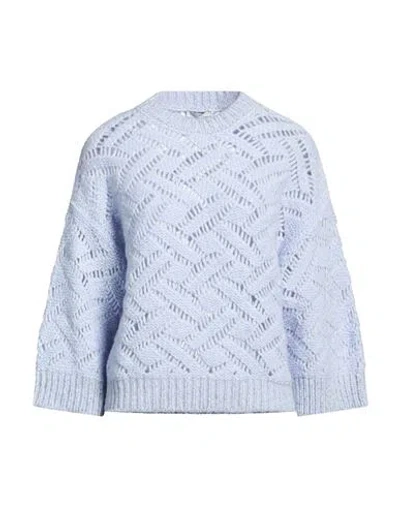 Peserico Woman Sweater Sky Blue Size 2 Alpaca Wool, Virgin Wool, Polyamide, Viscose, Metal Fiber
