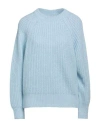 Peserico Woman Sweater Sky Blue Size 6 Polyamide, Virgin Wool, Alpaca Wool, Polyester In Blue