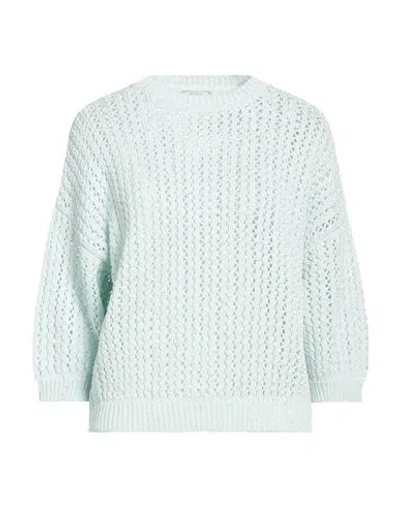 Peserico Woman Sweater Sky Blue Size 6 Cotton, Polyester