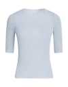 Peserico Woman Sweater Sky Blue Size 6 Viscose, Polyester In Blue