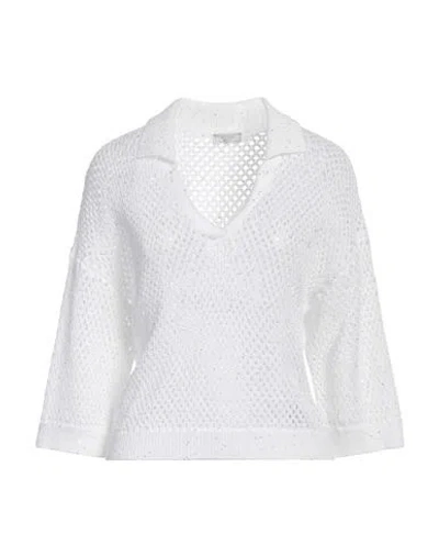 Peserico Woman Sweater White Size 10 Cotton, Polyester