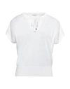 Peserico Woman Sweater White Size 2 Linen, Cotton