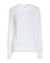 Peserico Woman Sweater White Size 6 Cotton, Polyester In White