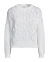 Peserico Woman Sweater White Size 8 Cotton, Elastane In White