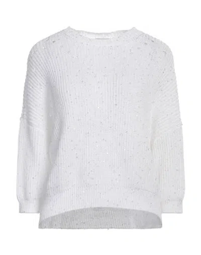 Peserico Woman Sweater White Size 2 Cotton, Elastane