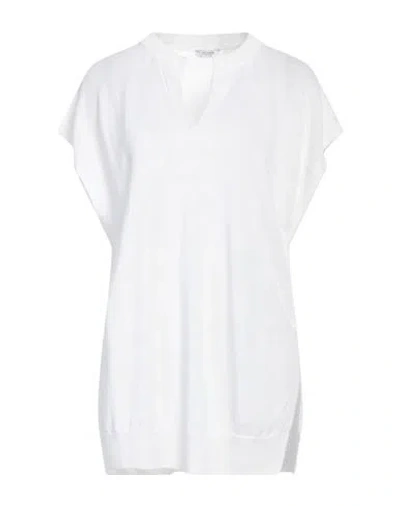 Peserico Woman Sweater White Size 6 Linen, Cotton