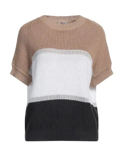 Peserico Woman Sweater White Size 6 Metallic Fiber, Cotton