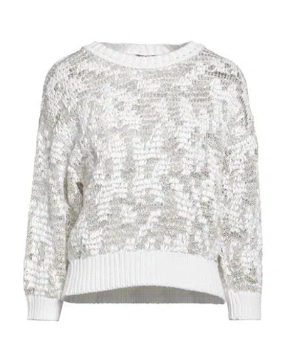 Peserico Woman Sweater White Size 6 Polyester, Polyamide