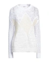 Peserico Woman Sweater White Size 8 Cotton In White