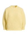 Peserico Woman Sweater Yellow Size 10 Alpaca Wool, Virgin Wool, Polyamide In Yellow