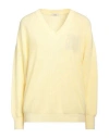 Peserico Woman Sweater Yellow Size 12 Virgin Wool, Silk, Cashmere, Metallic Fiber In Yellow