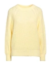 Peserico Woman Sweater Yellow Size 6 Baby Alpaca Wool, Polyamide, Virgin Wool