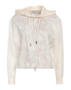 Peserico Woman Sweatshirt Beige Size 12 Linen, Modal, Cotton, Silk