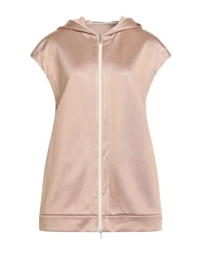 Peserico Woman Sweatshirt Camel Size 8 Cotton, Polyester, Silk, Elastane