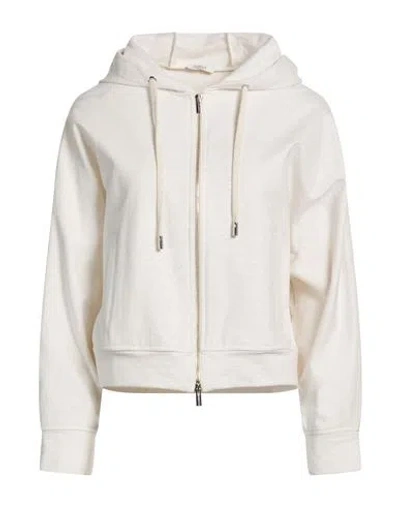 Peserico Woman Sweatshirt Light Grey Size 8 Cotton, Elastane, Silk In Neutral