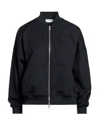 Peserico Woman Sweatshirt Midnight Blue Size 8 Cotton, Polyester, Elastane