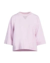 Peserico Woman Sweatshirt Pink Size 8 Cotton, Metallic Fiber, Elastane