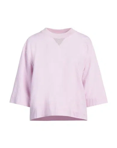 Peserico Woman Sweatshirt Pink Size 8 Cotton, Metallic Fiber, Elastane