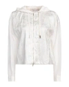 Peserico Woman Sweatshirt White Size 6 Linen, Modal, Cotton, Silk In White
