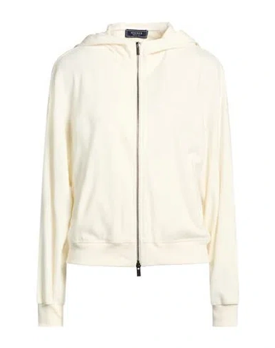 Peserico Woman Sweatshirt White Size 6 Modal, Cotton In Neutral