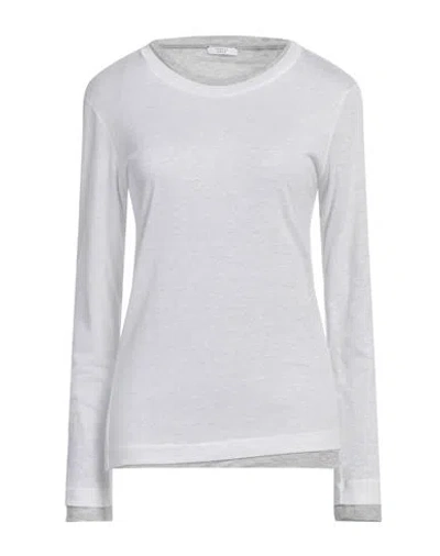 Peserico Easy Woman T-shirt Off White Size 6 Lyocell, Linen, Viscose