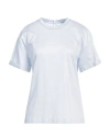 Peserico Woman T-shirt Sky Blue Size 14 Cotton, Linen
