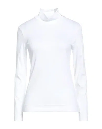 Peserico Woman T-shirt White Size 6 Cotton, Elastane
